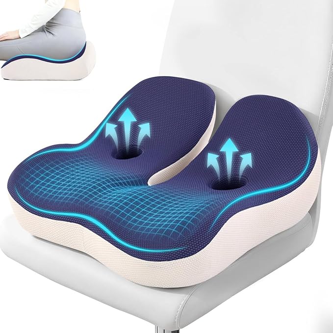 Seat Cushion,Office Chair Memory Cushion, Ergonomic Design, Relieve Sciatica and Long-Term Sitting Pain, Suitable for desks, car Seats, Games, wheelchairs