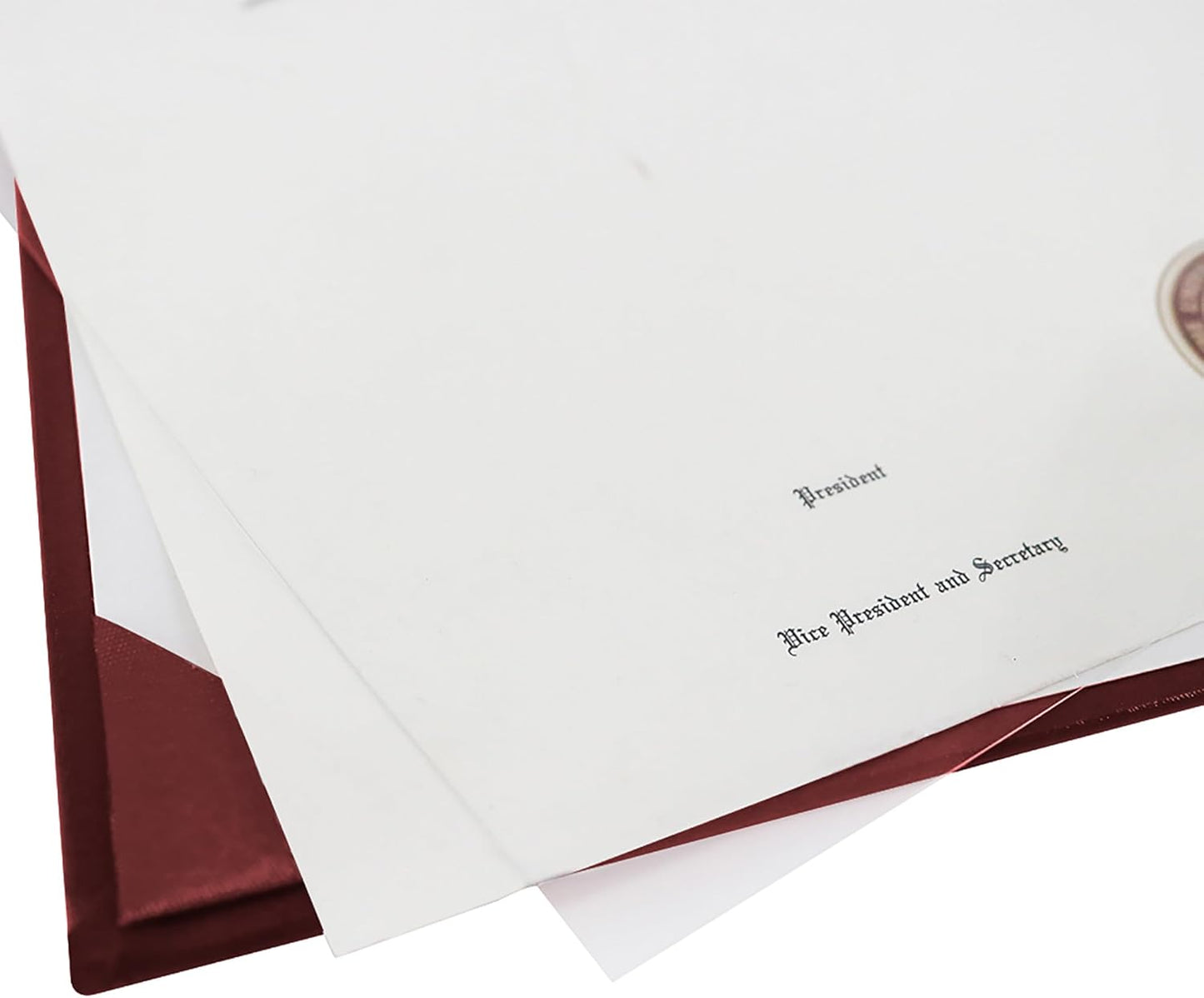 GraduationMall 8.5"x11" Smooth Padded Diploma Cover Certificate Holder Maroon,6-Packs