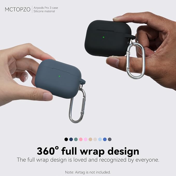 for AirPods Pro 3 Case 2025,Come with Cleaner Kit,Grey | Silicone Protective Cover for Airpod Pro 3rd Generation Case with Keychain,for Women Men,One-Piece Design,Shockproof