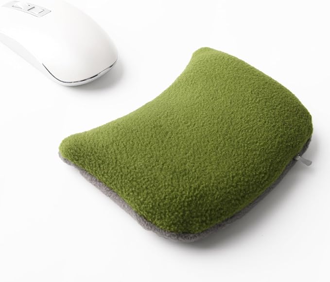 Large Mouse Wrist Rest Bean Bag, Ergonomic Mouse Support Pad Filled Ergo Beads for Computer, Laptop, PC Gaming (Green)