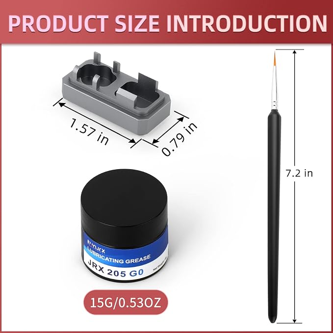 RUNJRX Keyboard Switch Lube Kit JRX 205G0 0.53oz/15g, Switch Opener for MX Cherry Panda Kailh Switch,Lube Brush for Mechanical Keyboard Switch