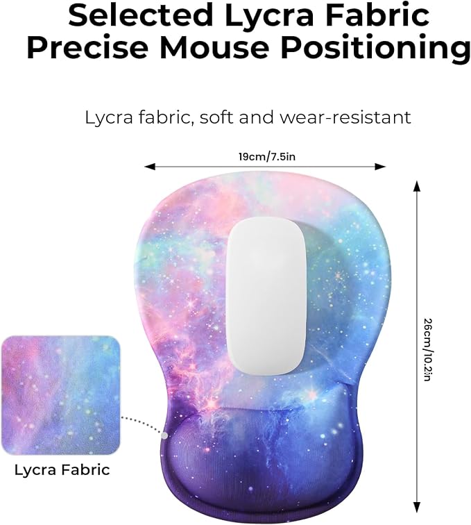 EooCoo Mouse Pad with Gel Wrist Rest, Ergonomic Mousepad Wrist Alignment | Middle Concave Design for Natural Wrist Alignment, Non-Slip Base Mousepad, Carpal Tunnel Relief, Office Desk Accessories