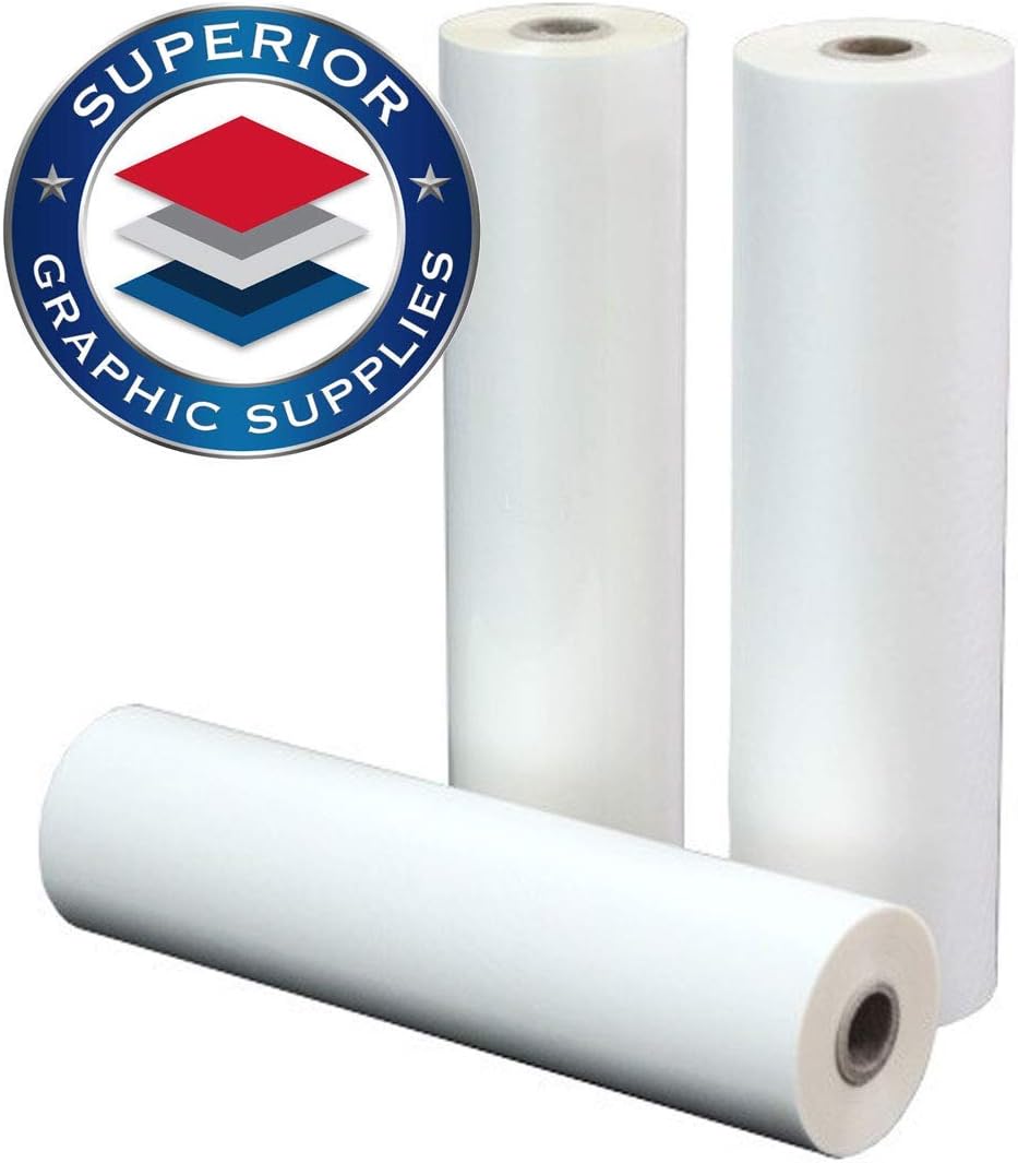 Superior Graphic Supplies PET Laminating Film Roll Premium Quality - 3 Mil / 0.003" Thick - 2P - 27" x 250'