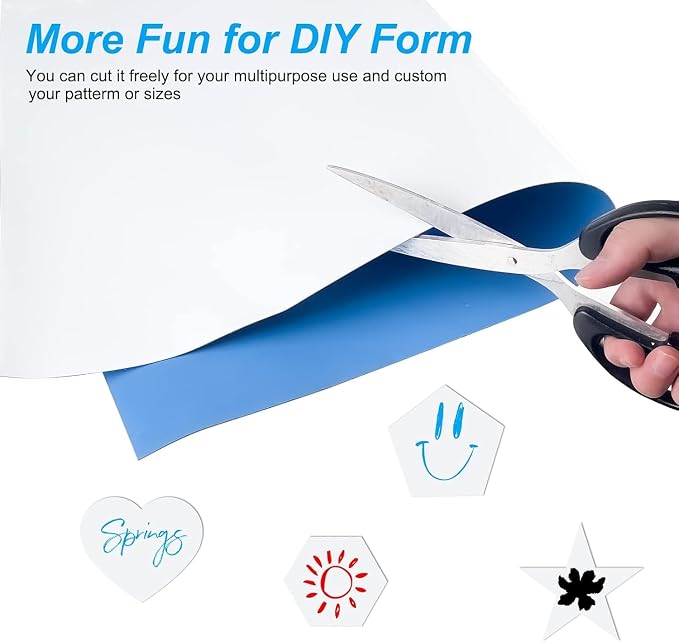 Magnetic Dry Erase Whiteboard for Fridge 8"x12" 2-Pack | Dry erase white board for fridge set with markers, eraser & magnets. Magnetic sheet sticks to fridge whiteboard