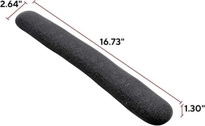STAPLES Beaded Keyboard Wrist Rest, Ergonomic Non‑Slip Support Cushion for Comfortable Typing, Durable Bead‑Filled Design in Black/Gray