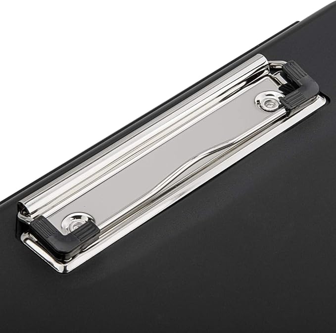 ZCZN Plastic A4 Form Storage Box Case, Clipboard Case, Bulk clipboard Set Suitable for School, Utility, Industrial Office, Medical Personnel, Black, 12 Pack