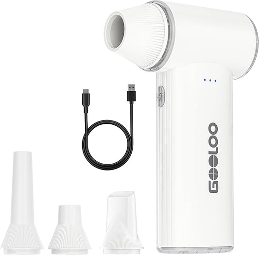 GOOLOO F3 Electric Air Duster- 150000RPM 52m/s Super Power Car Duster, Variable Speed Air Duster Rechargeable with Fast Charging, Mini Dust Blower for Computer, Keyboard, House, Outdoor and Car