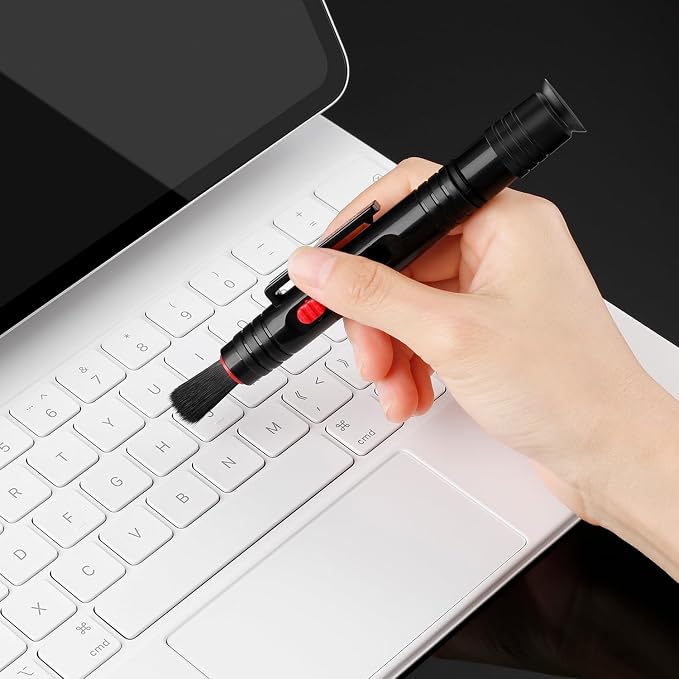 K&F CONCEPT Professional Lens Cleaning Pen X3,Carbon Head,Soft Brush | 3-in-1 Cleaning Effect,Deep Cleaning,Telescopic Button,for Canon Nikon,Camera Optical Lenses and Glasses Clean, MP04