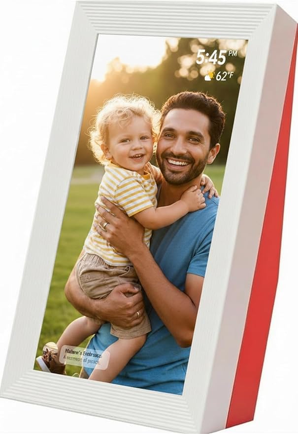 OTJ Frameo Digital Picture Frame 10.1" - 32GB WiFi Smart HD Touch Screen Photo Frame for Gifting & Home Display - Thickened & Sturdy, Share Pictures Instantly via App, Gift for Mom Dad Grandparents