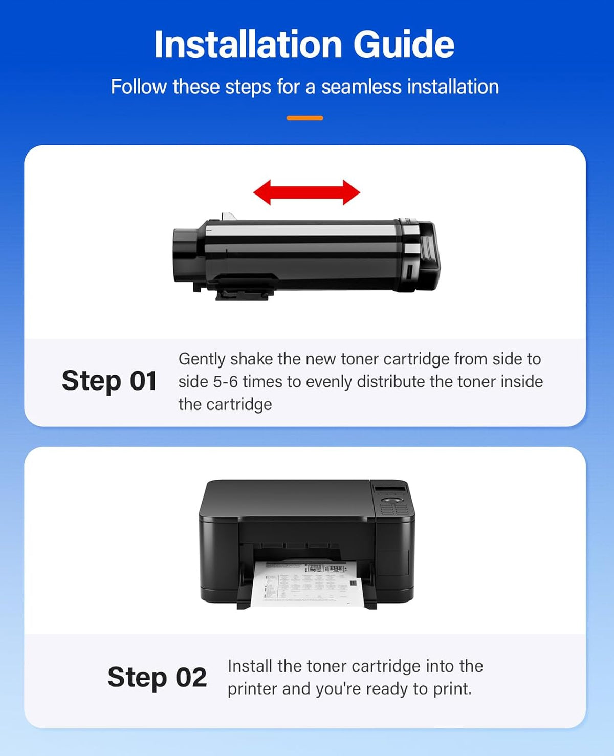 2150 Toner Cartridge High Yield 4-Pack Compatible Replacement for Dell Color Laser 2150 2150CDN 2150CN 2155 2155CDN 2155CN Printers Ink (Black 331-0719 Cyan 331-0716 Magenta 331-0717 Yellow 331-0718)