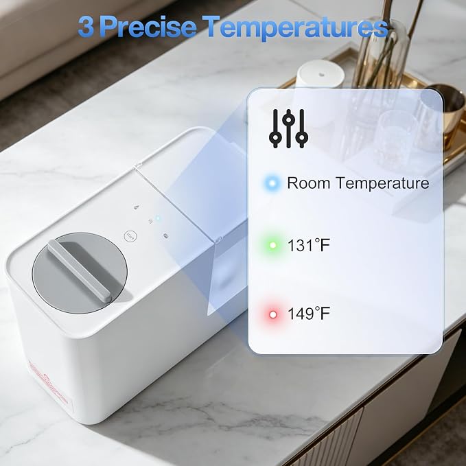 Smart Hot Face Towel Dispenser with 20 Compressed Towels Included | No Water Leakage|5-10 Sec Instant Heating|4 Precise Temperatures|Compact countertop design|Portable for Salon, Home & Travel