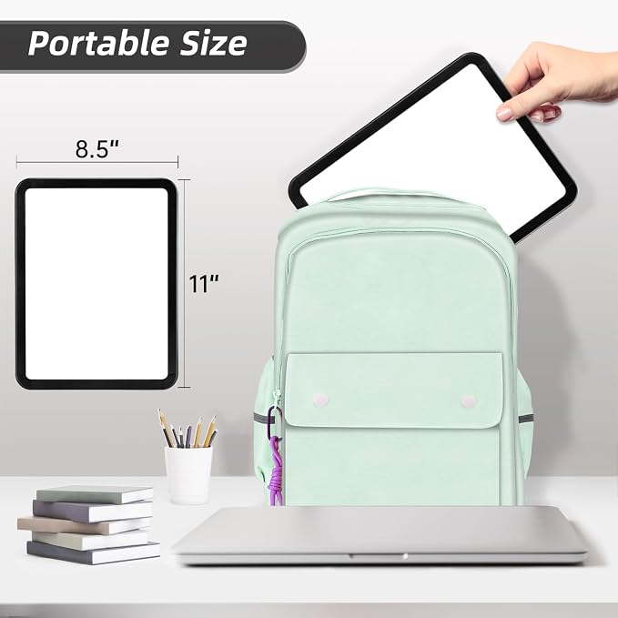VUSIGN Magnetic Dry Erase Board, 8.5 x 11 Inches White Board, Black | Includes 4 Dry Erase Markers, Small Mini White Board for Students Fridge Wall Locker