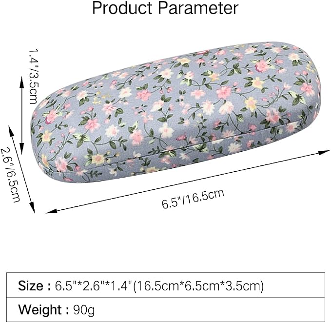 PERFECTSIGHT Hard Shell Eyeglasses Case, Kawaii Protective Glasses Case for Kids, Cute Eyeglass Case for Women Men Girls