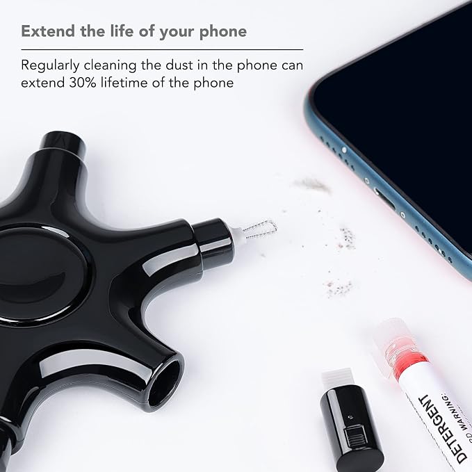 iPhone Cleaning Kit for Charging Port Cleaner,Lightning Charger Connector | Speaker Cable,AirPod Pro Cell Phone，Cleaning Putty，Repair Restore Tool,Thin Cleaning Brushes,Microfiber Cloths,Port Pick