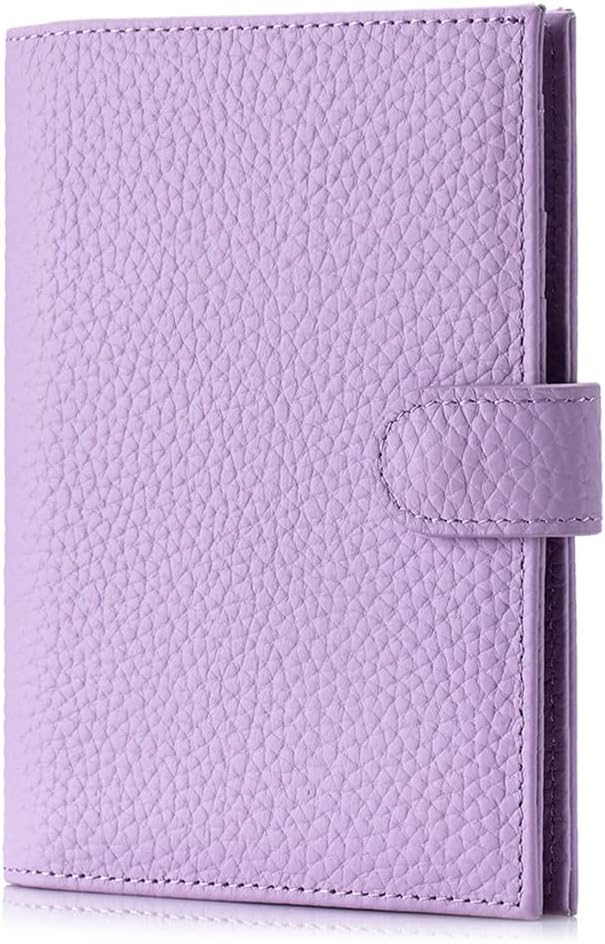 RFID Passport Wallet for Women, Genuine Leather Travel Holder | Slim Passport Holder with RFID Protection, Dedicated Storage for Cards, Coins and Travel Essentials, Gift Ready (Lavender)