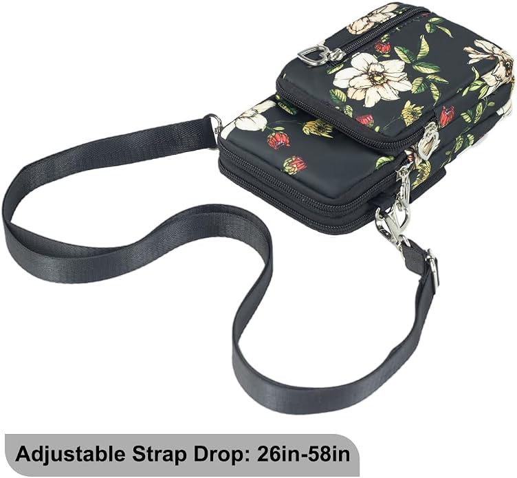Small Crossbody Bag for Women - Mini Phone Purses with Crossbody Strap and Wallet - Nylon Arm Bag