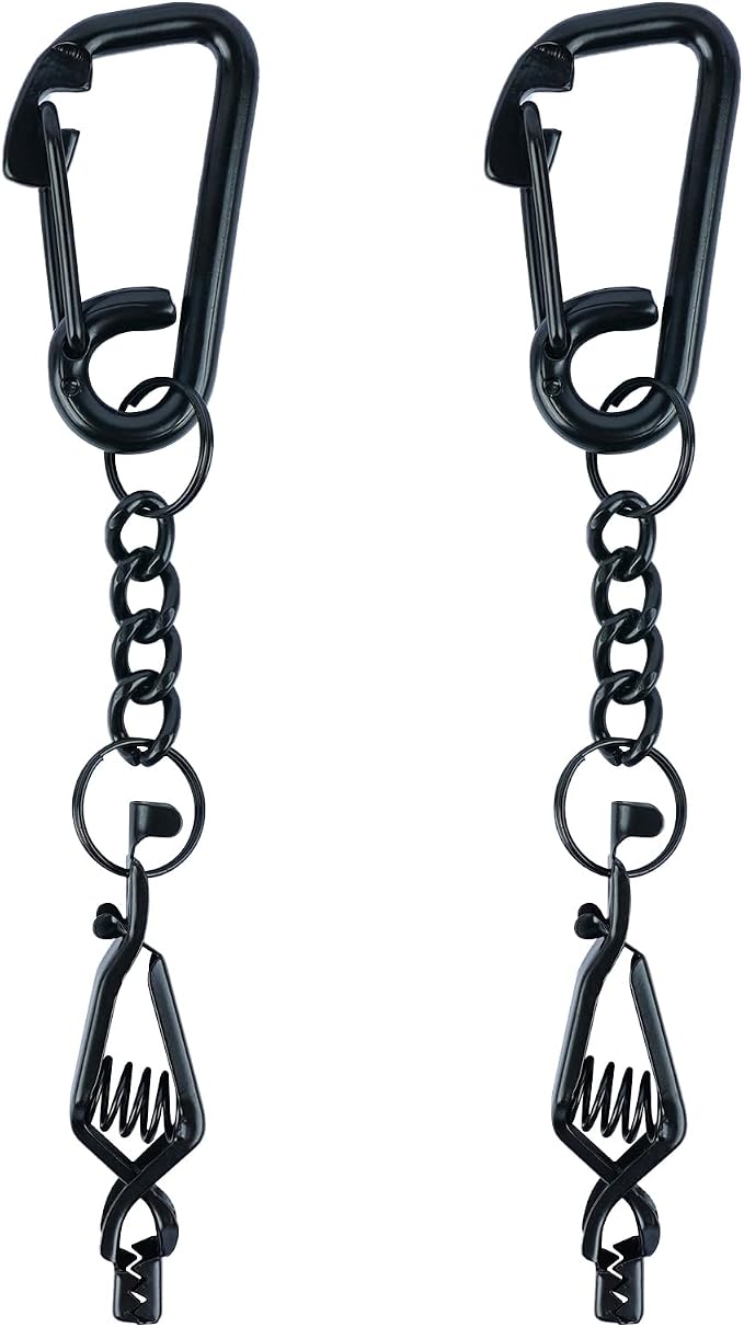 KUNN Metal Glove Clips with Stainless Steel Carabiner Clip, Portable Glove Clips for Work Glove, Glove Holder for Wall Mount