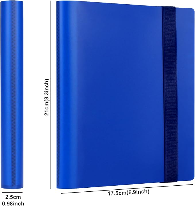 GEAoffice 4 Pocket Card Binder - Small Trading Card Collection Album Folder - 160 Side Loading Pocket Binder for TCG, MTG, Sports&Game Cards - Gifts for Card Boys (Dark Blue)