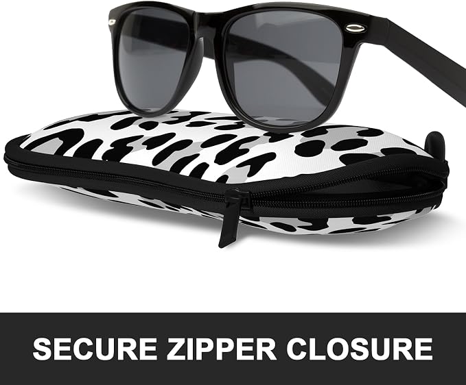 Sunglasses Soft Case, Ultra Light Portable Neoprene Zipper Glasses Case for Men Women