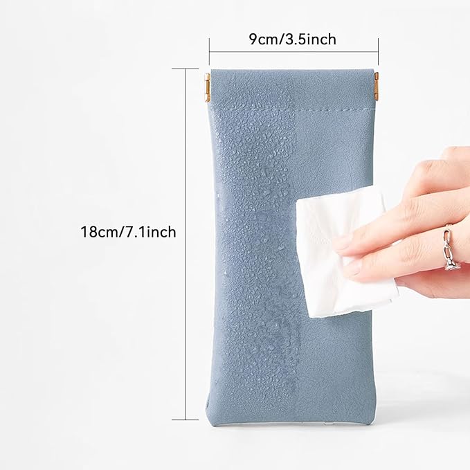 Glasses Cases Soft, Leather Eyeglasses Cases, Squeeze Top Portable Sunglasses Case, PU Glasses Pouch for Men Women