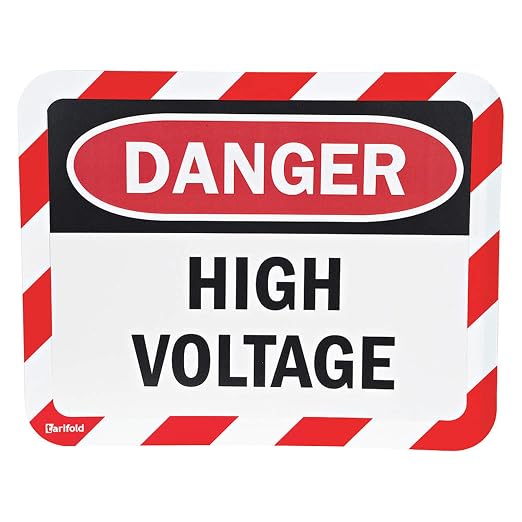 Sign Holder, Adhesive, High Voltage, PK2