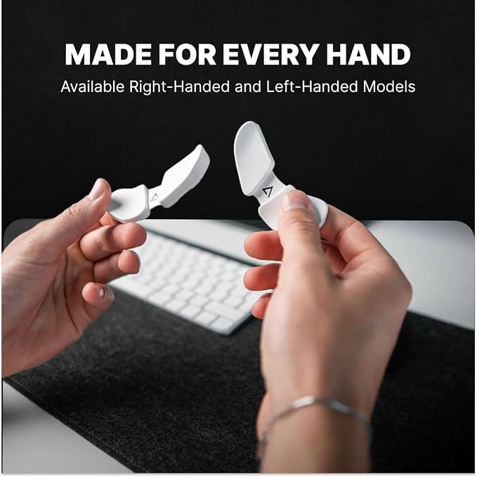 DELTAHUB Carpio 2.0 - Left-Handed Truly Ergonomic Wrist Rest for Mouse, Carpal Tunnel Support, Pain Relief, Anti-Fatigue, Easy Glide, Sleek, Office Computer, Laptop, Gaming - Large, Black