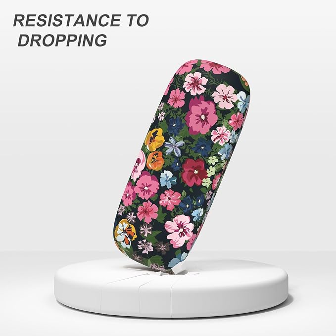 Eyeglasses Case, Portable Hard Shell Protective Case for Glasses, Eyeglass Holder Box for Women with Cleaning Cloth