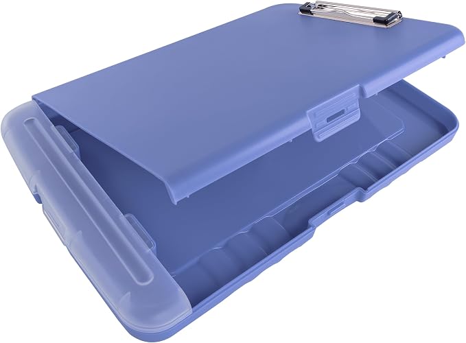 Super Z Outlet Slim Plastic Nursing RN Style Lightweight Coaches Clipboard with Open Foldable Storage, Classroom Teacher College Size (9.5" x 14") (Lavender, 9.5" x 14")
