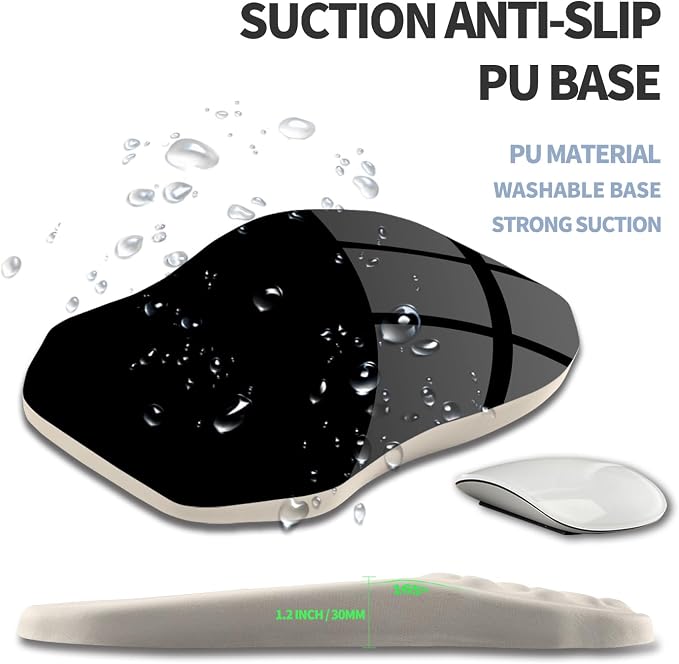 Ergonomic Raised Mouse Pad Wrist Support with Bilateral Slope Memory Foam Mousepad for Wrist Rest and Carpal Tunnel Pain Relief 11.8x7.9〃Cute Cat Gathering