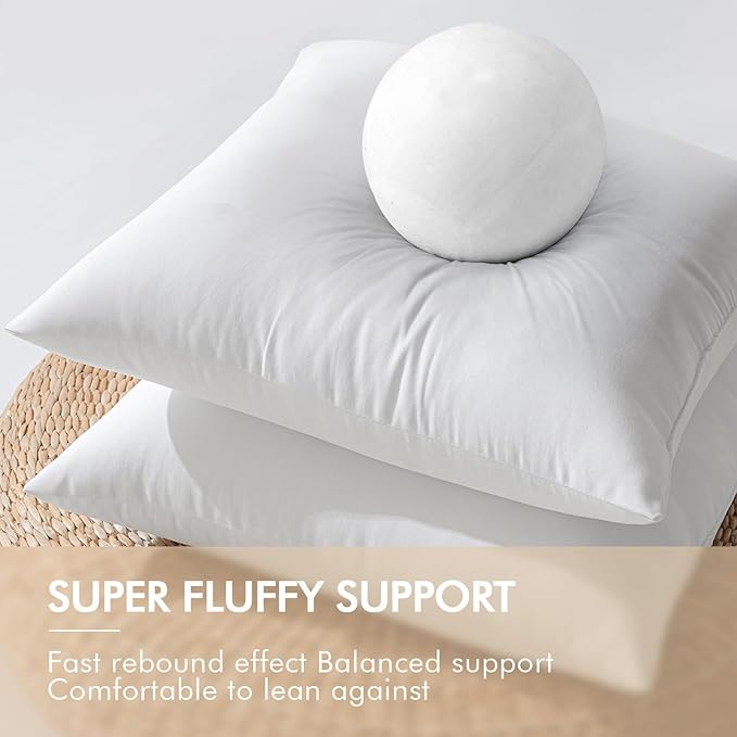 MIULEE 14x22 Inch Outdoor Pillow Inserts Set of 2, Waterproof Throw Pillows | Decorative Throw Pillows Inserts, Water-Resistant Garden Pillow Form for Patio Sofa Couch