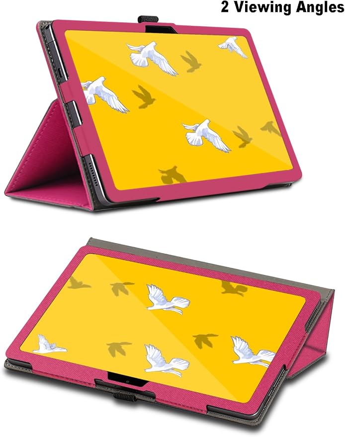 Case for Wacom MovinkPad 11 11.45 inch, Wacom MovinkPad 11 Tablet Case, Folding Stand Protective Cover with Pencil Holder and Wrist Strap, Full Protection. (Red)