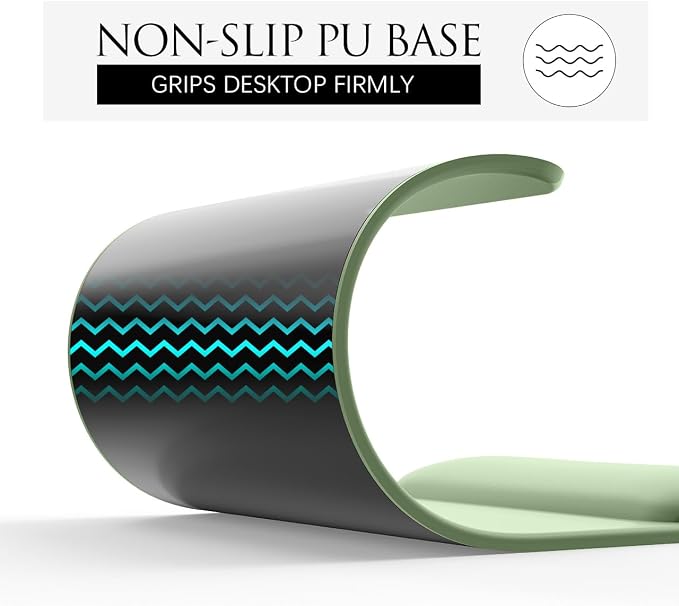 JIKIOU Ergonomic Mouse Pad with Gel Wrist Rest, 10 x 7.25 in, Green | 40% Larger Rectangular Design-No More Hitting Edges Mid-glide, Savior of Pain Relief, Smooth Lycra Surface, Non-Slip PU Base