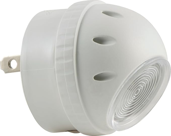 GE Rotating Plug in Night Light, Home Decor, Apartment Essentials, LED Lights for Bedroom, Ambient Lighting, Dusk to Dawn Sensor, Nightlight, Bathroom, Dorm Room, 1 Pack 50310
