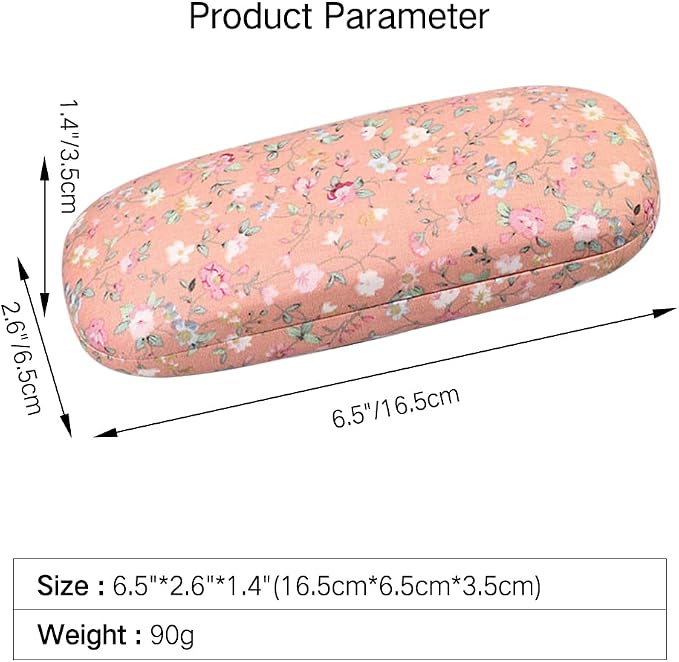 PERFECTSIGHT Hard Shell Eyeglasses Case, Kawaii Protective Glasses Case for Kids, Cute Eyeglass Case for Women Men Girls