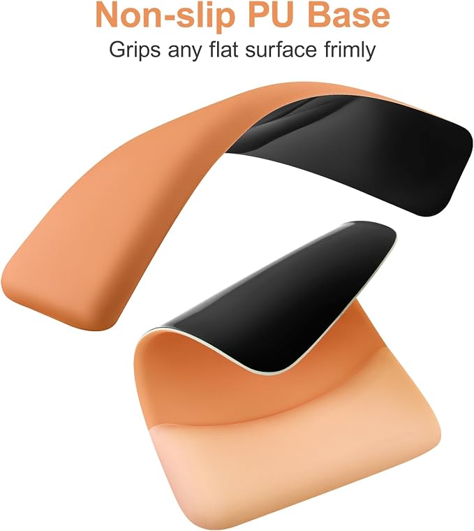 MOSISO Wrist Rest Support Mouse Pad & Keyboard Set, Cosmic Orange | Rectangular Ergonomic Mousepad, Non-Slip Base, Home/Office Pain Relief & Easy Typing, Neoprene Cloth & Raised Silicone Lining