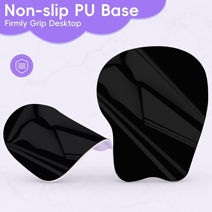 Mouse Pad with Wrist Rest Ergonomic Mouse Pad with Comfortable M-Shape Pain Relief Wrist Support Non-Slip PU Base Mousepad for Laptop, Office & Home (Purple Mermaid)