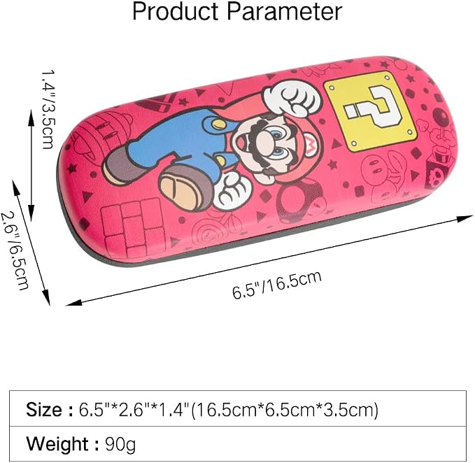 PERFECTSIGHT Hard Shell Eyeglasses Case, Kawaii Protective Glasses Case for Kids, Cute Eyeglass Case for Women Men Girls