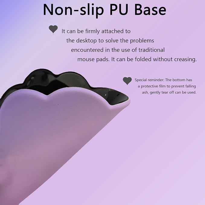 Cloud Keyboard Wrist Rest Purple Mouse Pad with Wrist Rest for Computer Keyboard and Mouse Pad Set Memory Foam PU Base Cute Ergonomic Wrist Pad Support for Gaming Desk Laptop Home Office Pain Relief