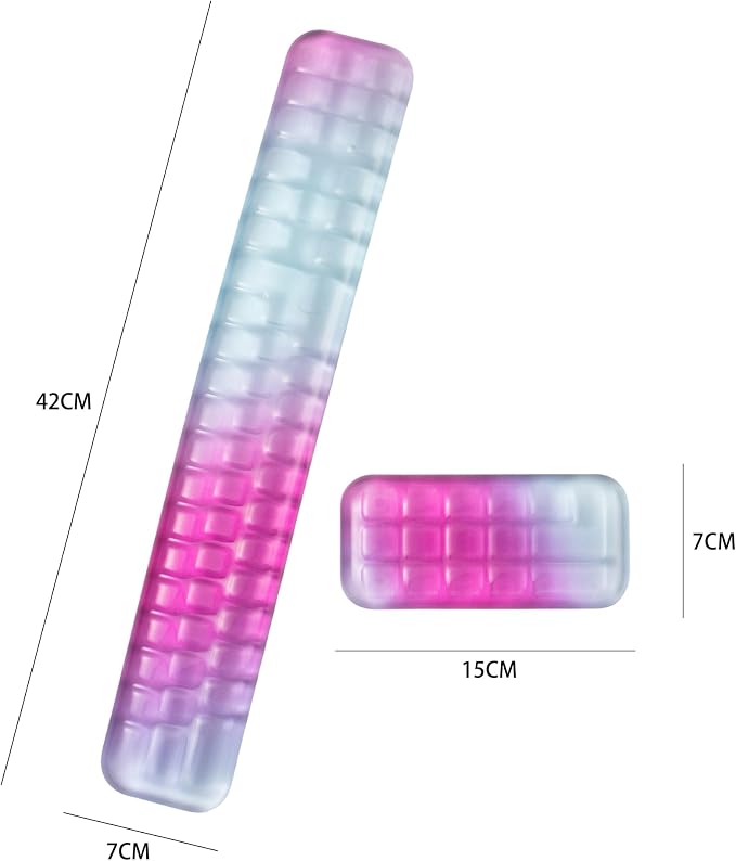 Gel Keyboard and Mouse Wrist Rest Set – Purple Wrist Rest for Computer Keyboard 60%/68%/75%, Comfort & Support for Typing and Gaming