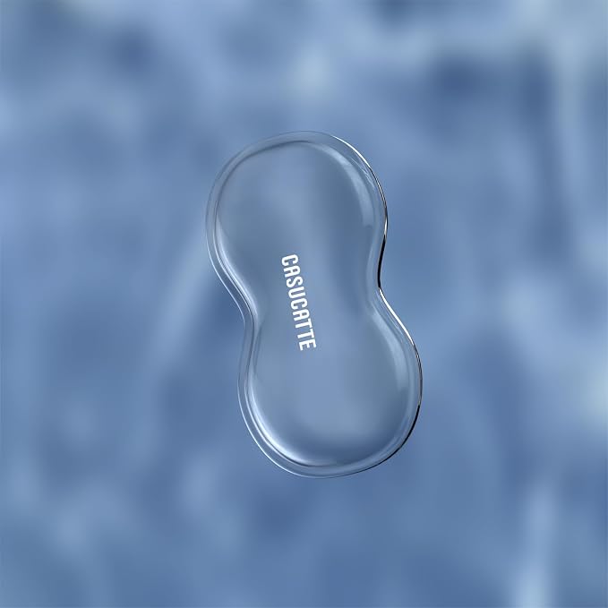 CASUCATTE-Clear Gel Mouse Wrist Rest - Super Non-Slip, Soft & Comfortable, Washable, Relieve Office or Gaming Wrist Pain