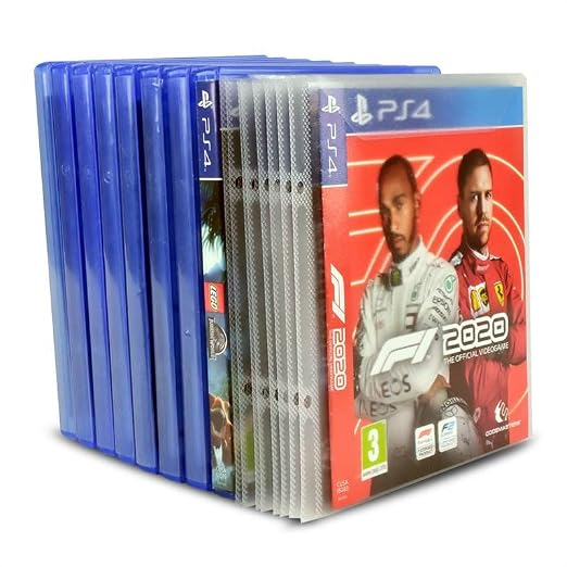Tarifold Binder Sleeves for PS4 Games, 2-Ring Holes, Closing Flap, 25 Pack | Holds PS4 game disc and cover, 2-ring holes, 120-micron polypropylene, scratch-resistant, saves up to 70% storage space