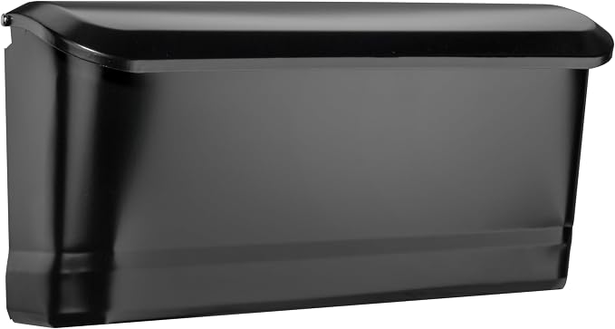 Architectural Mailboxes Cielo Steel Wall Mount Mailbox, Black, Small | Galvanized steel build for outside with weather-resistant outdoor construction and a rust-resistant powder-coat finish.