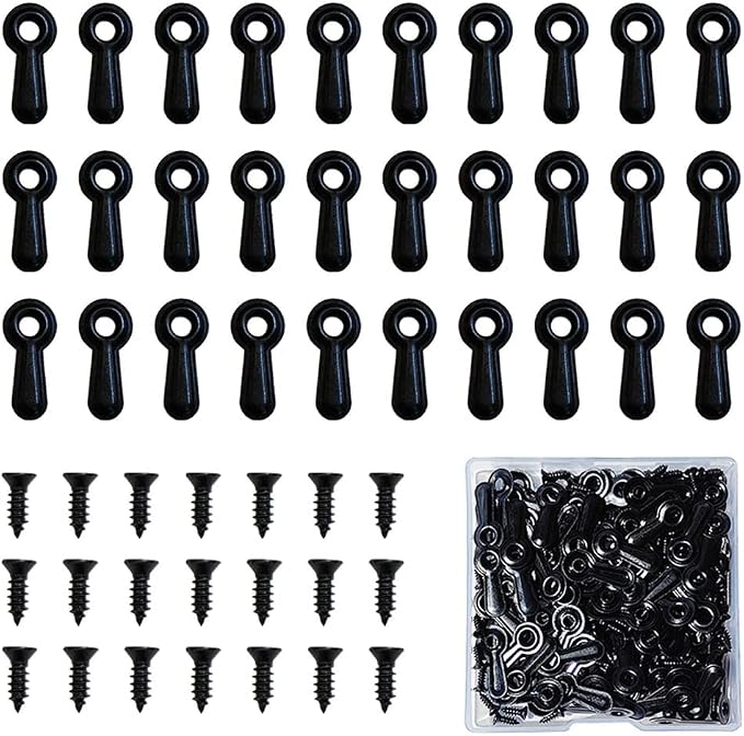 100 Pieces Metal Picture Frames Turn Button Fasteners with 100 Pieces Screws, Picture Frame Hardware Backing Clips Picture Turn Button Frame Picture Turn Button Fasteners Set