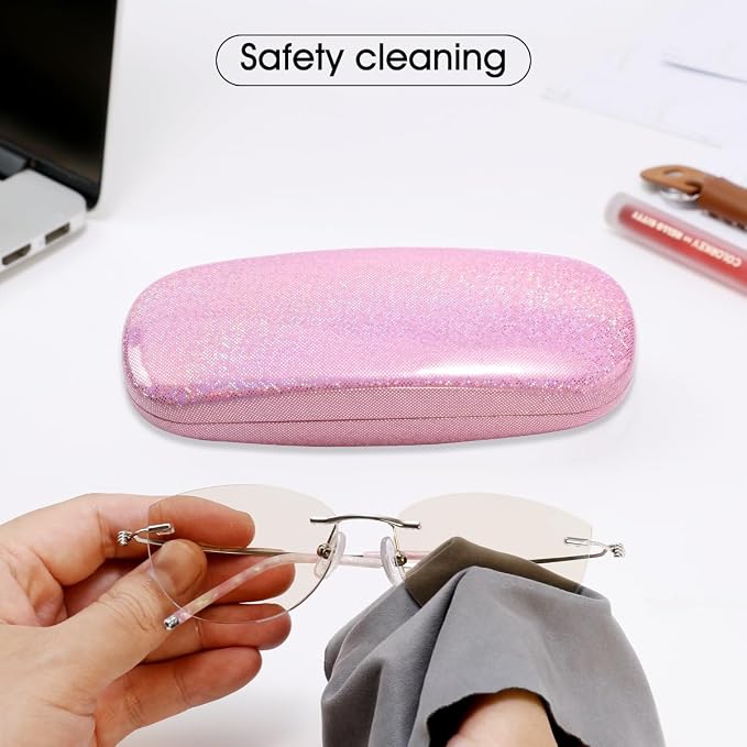 PERFECTSIGHT Hard Shell Eyeglasses Case, Kawaii Protective Glasses Case for Kids, Cute Eyeglass Case for Women Men Girls