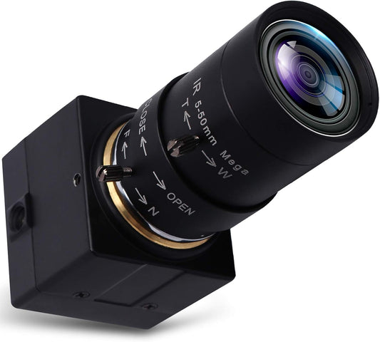 SVPRO Telephoto Webcam Mac Compatible 1MP USB Camera with 5-50mm Optical Zoom Lens Manual Focus Webcam UVC PC Cam for Windows Linux Android MAC,1280x720 USB2.0 CMOS Video Camera for Security,Streaming