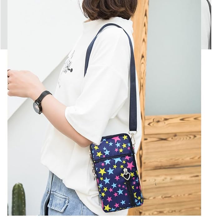 Small Crossbody Bag for Women - Mini Phone Purses with Crossbody Strap and Wallet - Nylon Arm Bag