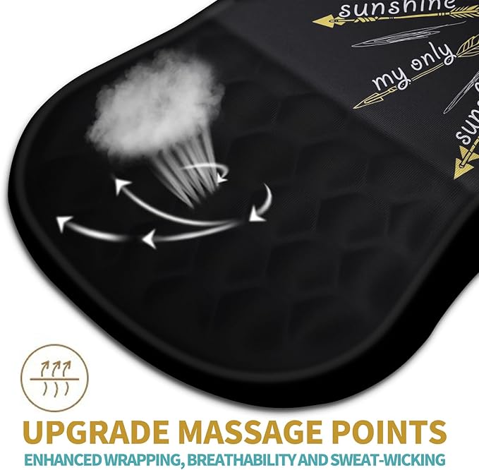 Hokafenle Ergonomic Mouse Pad Wrist Support with Massage Design, Wrist Rest Pain Relief Mousepad with Memory Foam&Non-Slip PU Base, Mouse Pads for Wireless Mouse & Desk (12x8 inch,Inspirational)