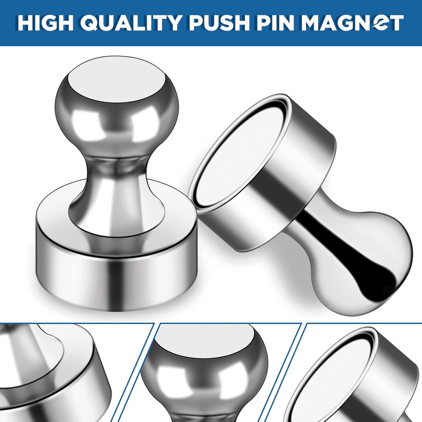 LOVIMAG 50Pcs Fridge Magnets Strong Adult Magnet for Whiteboard, Office, Classroom, Map