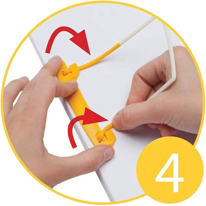 Jalema File Folder Clip Fasteners, Self-Adhesive, 2-Inch Capacity, 50 Pack | Self-adhesive plastic fasteners for file folders, 2-inch capacity, helps organize and secure documents, yellow, pack of 50