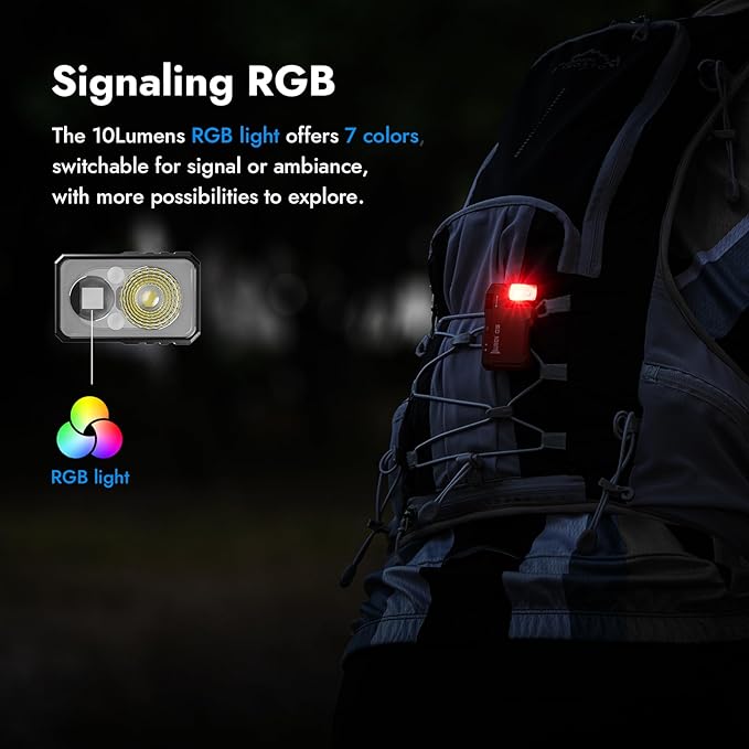 WUBEN G5 Rechargeable EDC Flashlight, Mini Flat Bright Small Flashlight | 400 Lumens Dual Light Source LED Flashlight with RGB, Magnetic Mini Bright Keychain Flashlight for Home, Camping, Emergencies